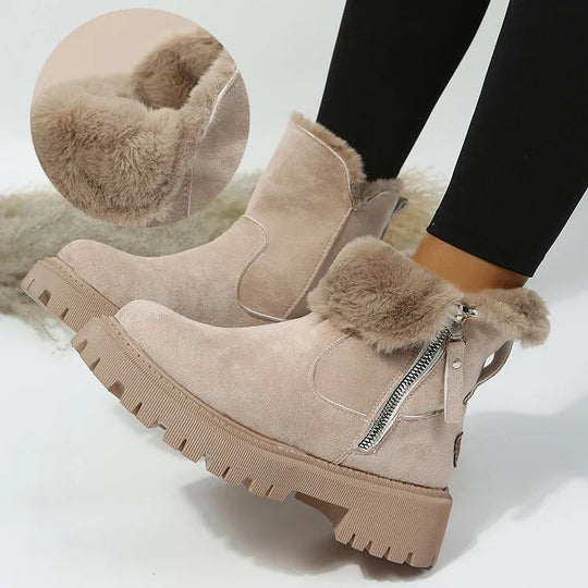 EB | Warme Samt Winterstiefel für Damen – Gemütlicher & Stilvoller Komfort