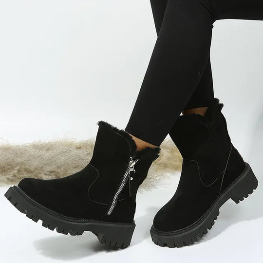 EB | Warme Samt Winterstiefel für Damen – Gemütlicher & Stilvoller Komfort