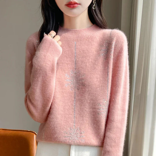 EB | Damenpullover - Weicher Strickpullover mit Stehkragen & Warmkomfort für den Winter