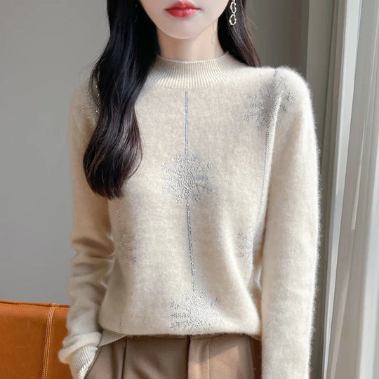 EB | Damenpullover - Weicher Strickpullover mit Stehkragen & Warmkomfort für den Winter
