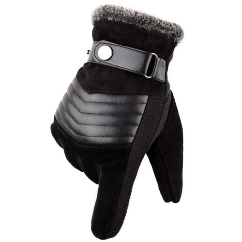 EB | Touchscreen-Winterhandschuhe Aus Wildleder mit Echtlederakzenten