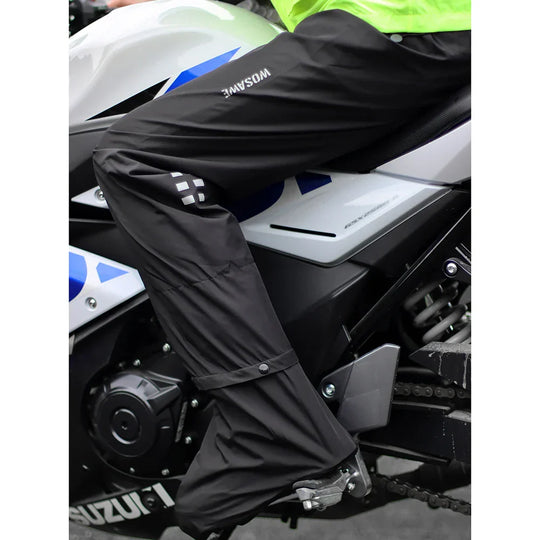 EB | Herren Motorrad Regenjacke Wasserdicht - Reflexschwarz/Grün S-2XL