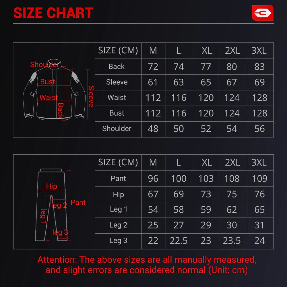 EB | Wasserdichte Motorrad-Regenjacke ergonomisch - Unisex winddicht