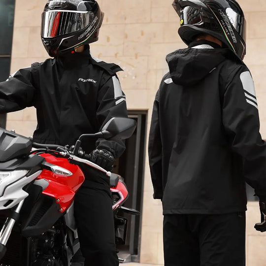 EB | Wasserdichte Motorrad-Regenjacke ergonomisch - Unisex winddicht