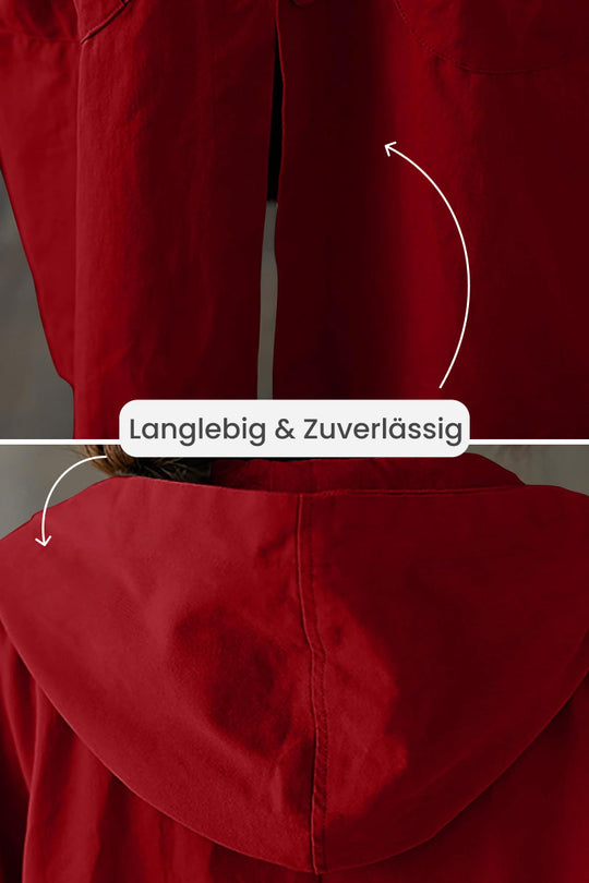 EB | Oversize-Windjacke in Burgunderrot