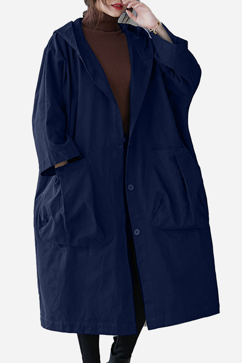 EB | Oversize-Windjacke in Burgunderrot