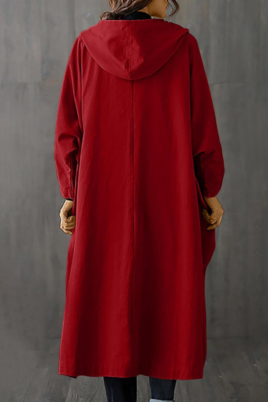 EB | Oversize-Windjacke in Burgunderrot