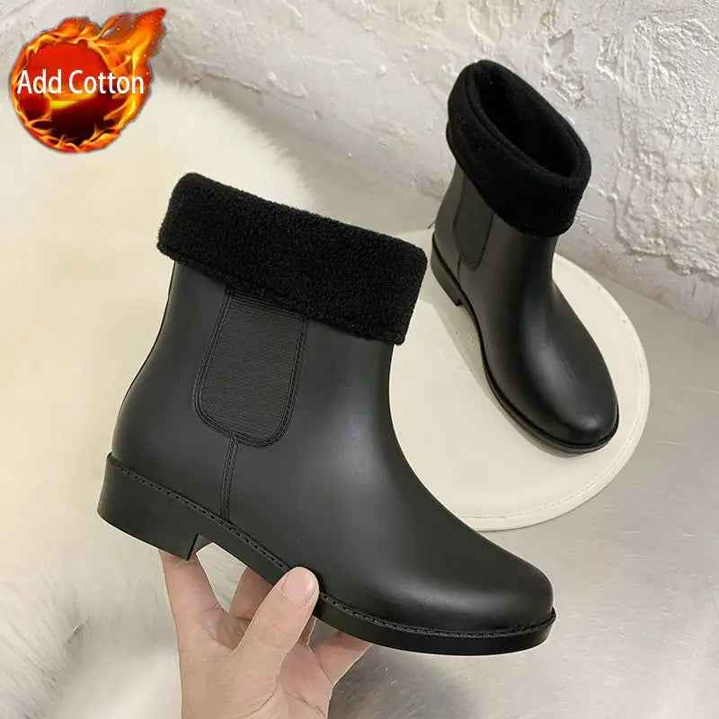 EB | Slip-On Regenstiefel - Bequeme Gepolsterte Design für Frauen