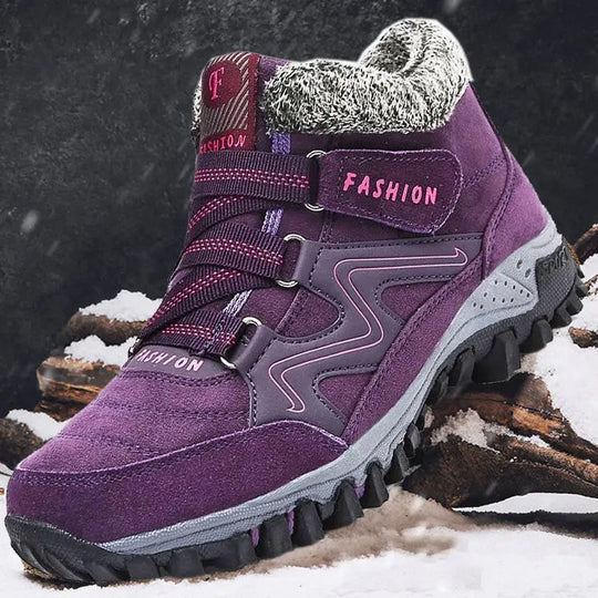 EB | Wasserdichtes Wildleder Schwarz Stiefeletten für Frauen – Gemütliches & Stilvolles Winter Fußbekleidung
