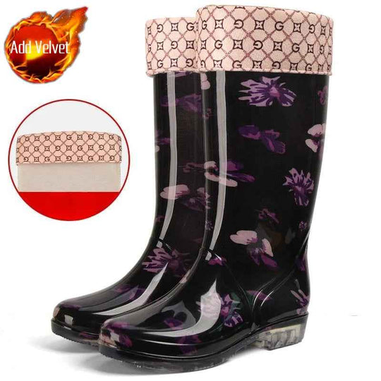 EB | Winterstiefel - Stilvolles Blumenmuster für Frauen