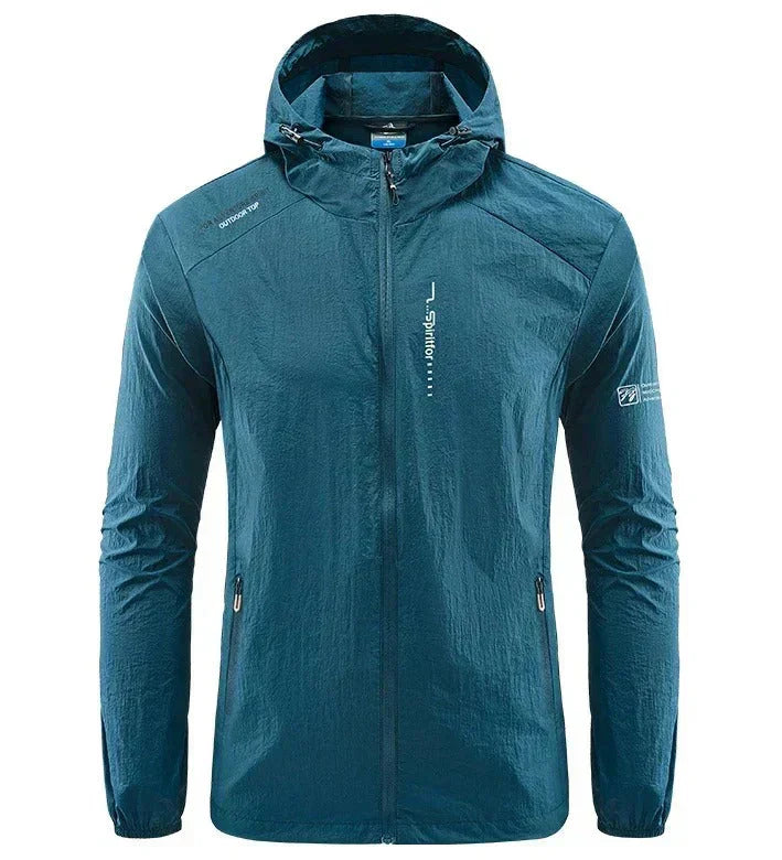 EB | Herren Windbreaker Jacke - Voller Reißverschluss und Kapuze
