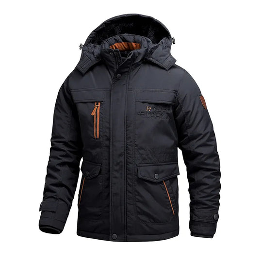 EB | Herren wasserdichte Winterjacke mit Kapuze & thermischer Fütterung