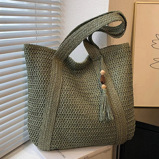 EB | Sommertasche Aus Stroh mit Lässigem Design