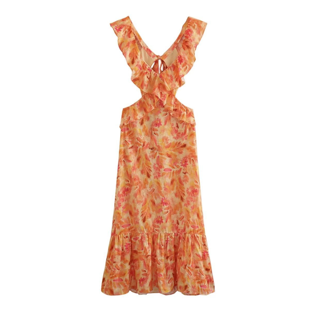 EB | Bedrucktes Kleid mit Rüschen