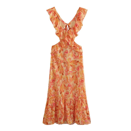 EB | Bedrucktes Kleid mit Rüschen