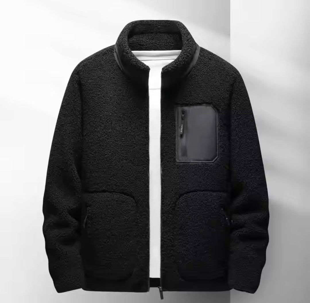 EB | Herren Zip-Up Jacke - Hoher Kragen mit mehreren Taschen