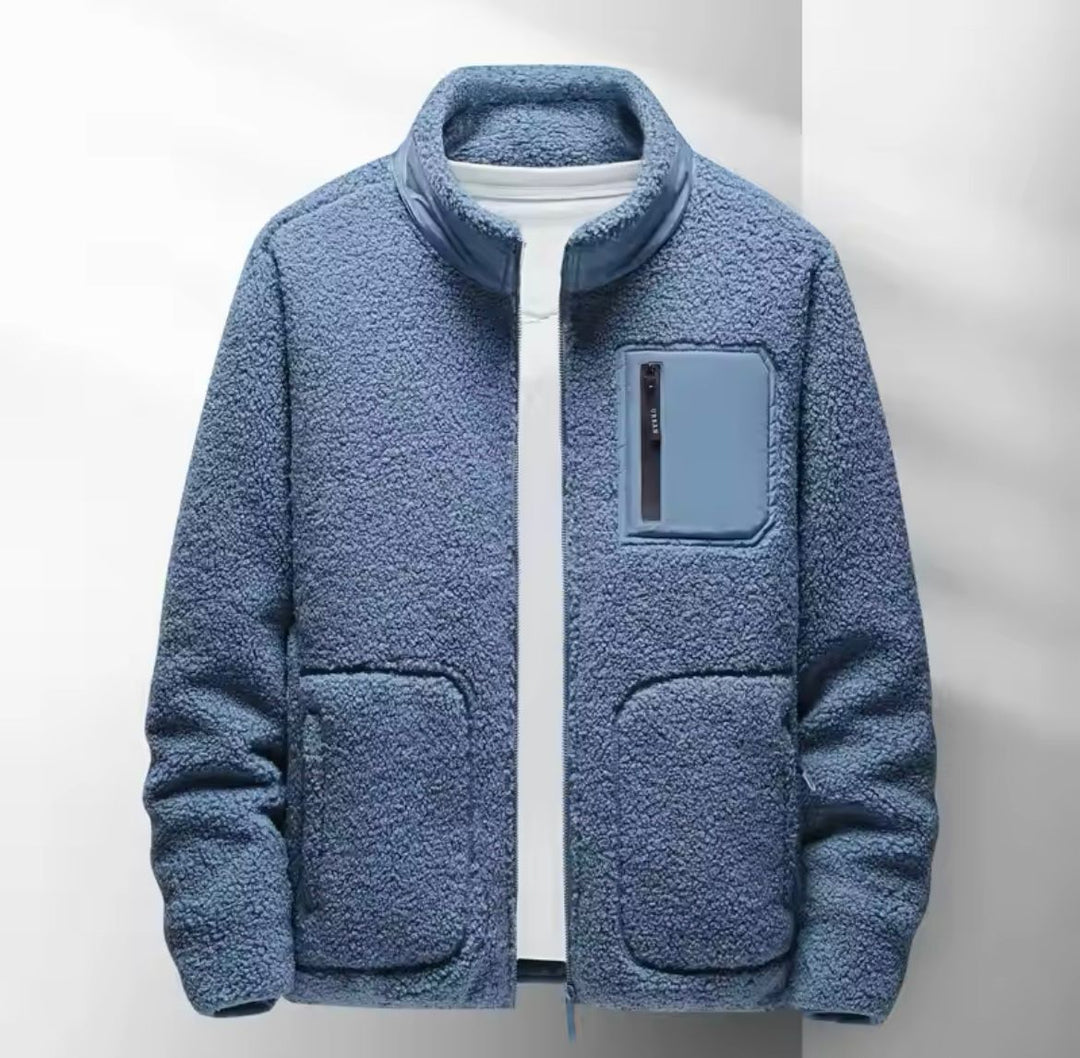 EB | Herren Zip-Up Jacke - Hoher Kragen mit mehreren Taschen