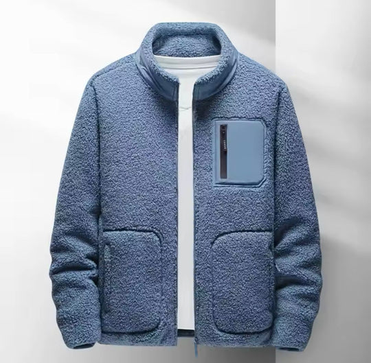 EB | Herren Zip-Up Jacke - Hoher Kragen mit mehreren Taschen