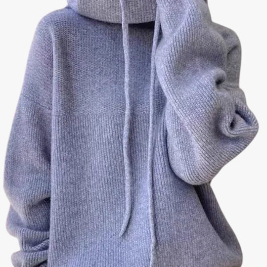EB | Oversized Strickpullover mit Hohem Kragen Acryl Warm und Komfortabel