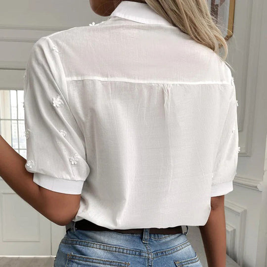 EB | Klassische Weiße Bluse für Damen