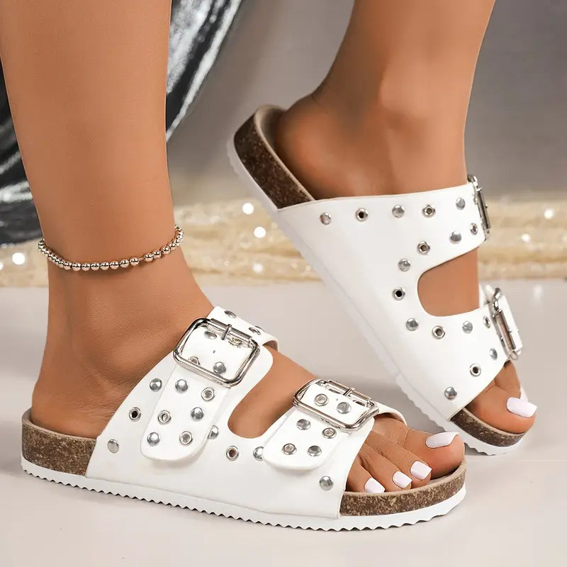 EB | Damen Sandalen mit Doppeltem Riemen und Schnalle