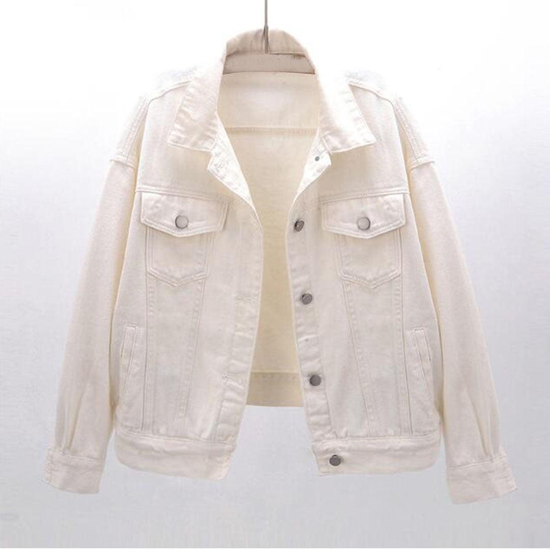 EB | Lässige Denimjacke Baumwolle Klassisch und Zeitlos