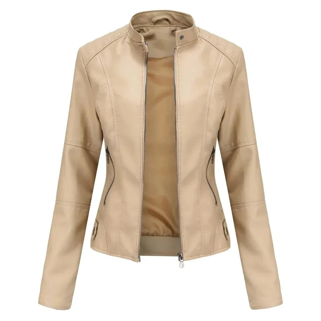 EB | Mandarin Kragen Lederjacke