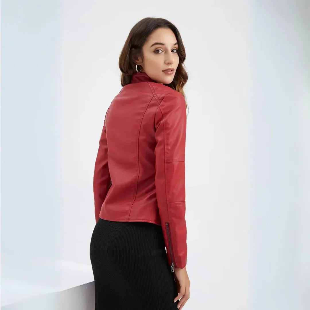 EB | Mandarin Kragen Lederjacke