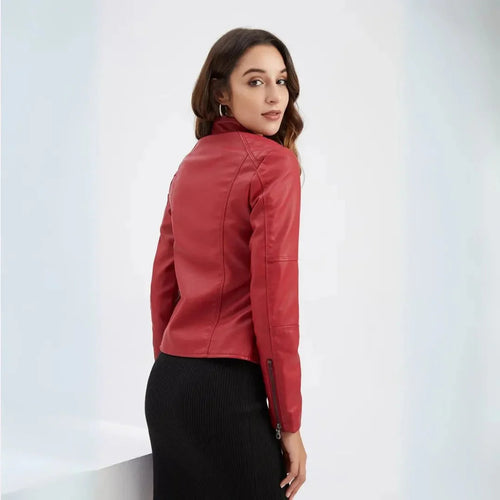 EB | Mandarin Kragen Lederjacke