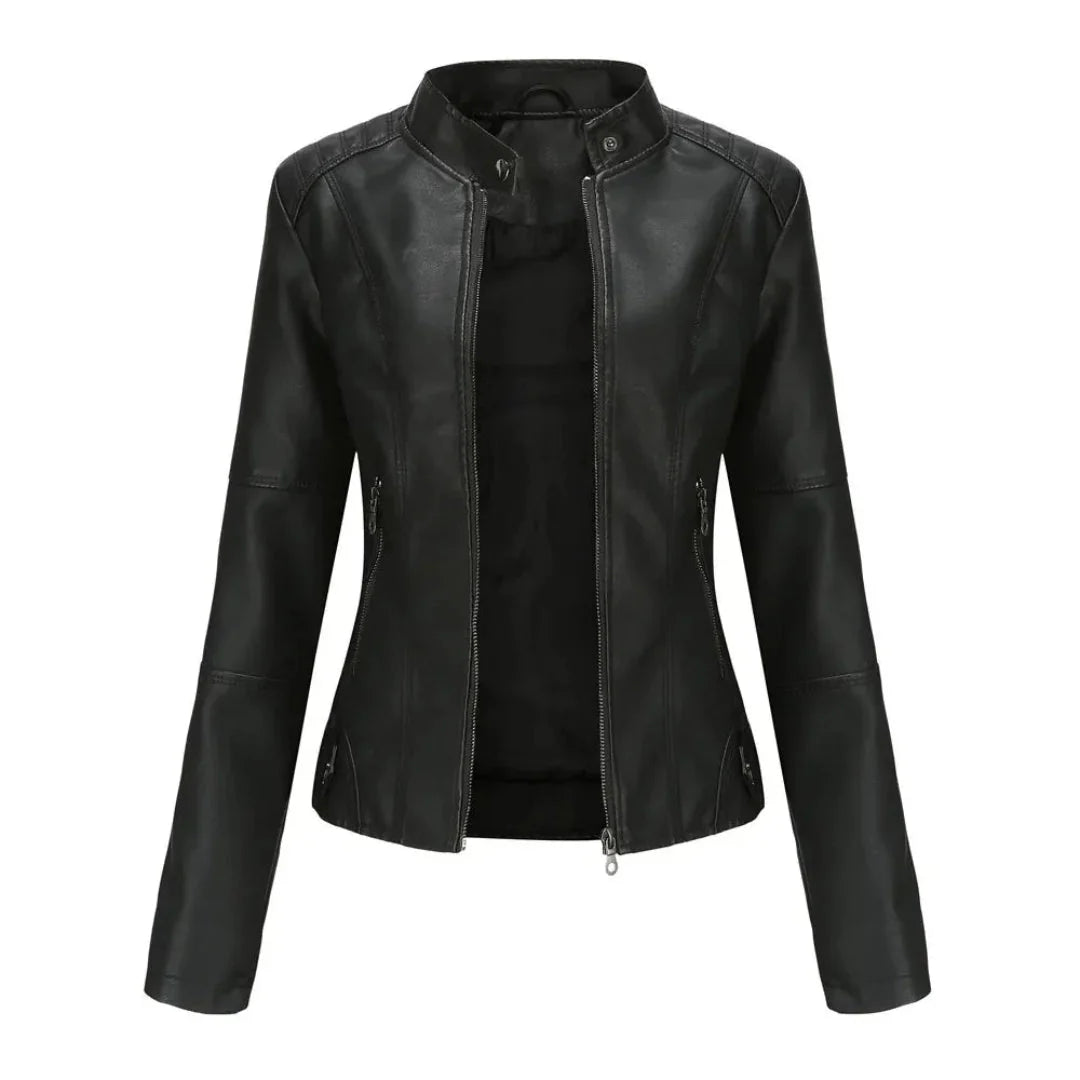 EB | Mandarin Kragen Lederjacke