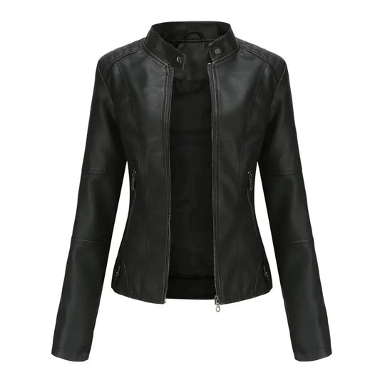 EB | Mandarin Kragen Lederjacke