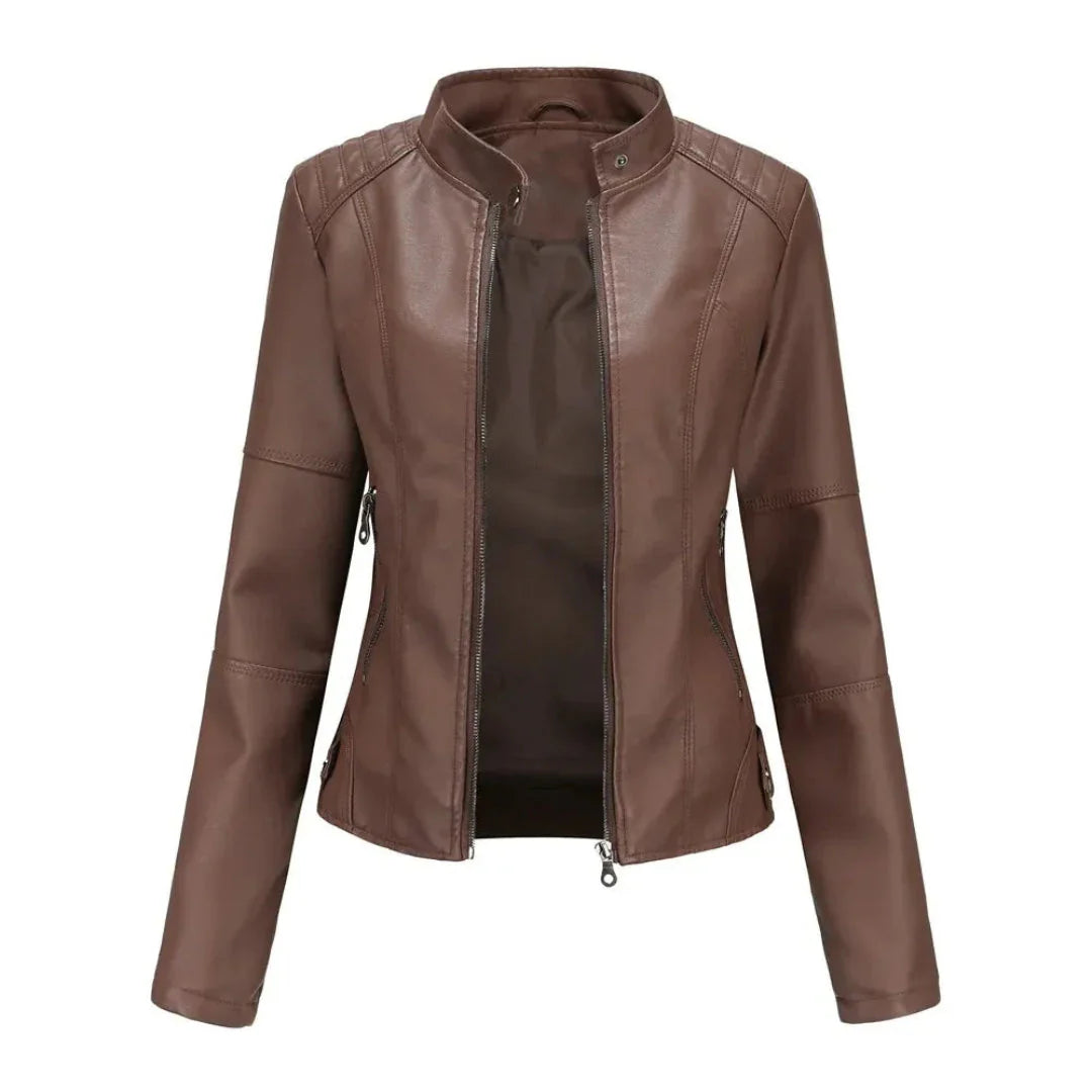 EB | Mandarin Kragen Lederjacke