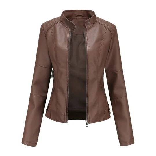 EB | Mandarin Kragen Lederjacke