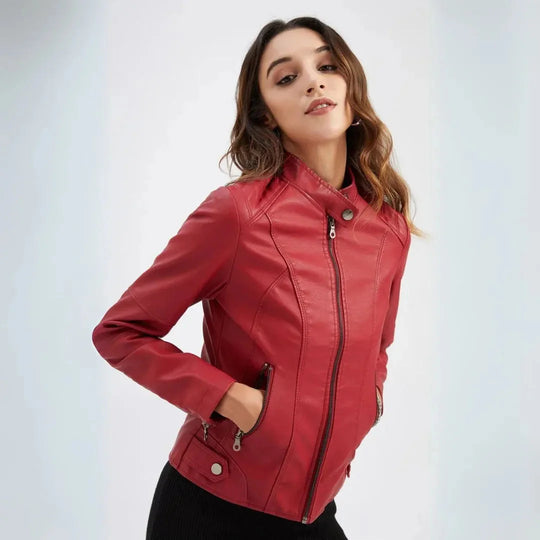 EB | Mandarin Kragen Lederjacke