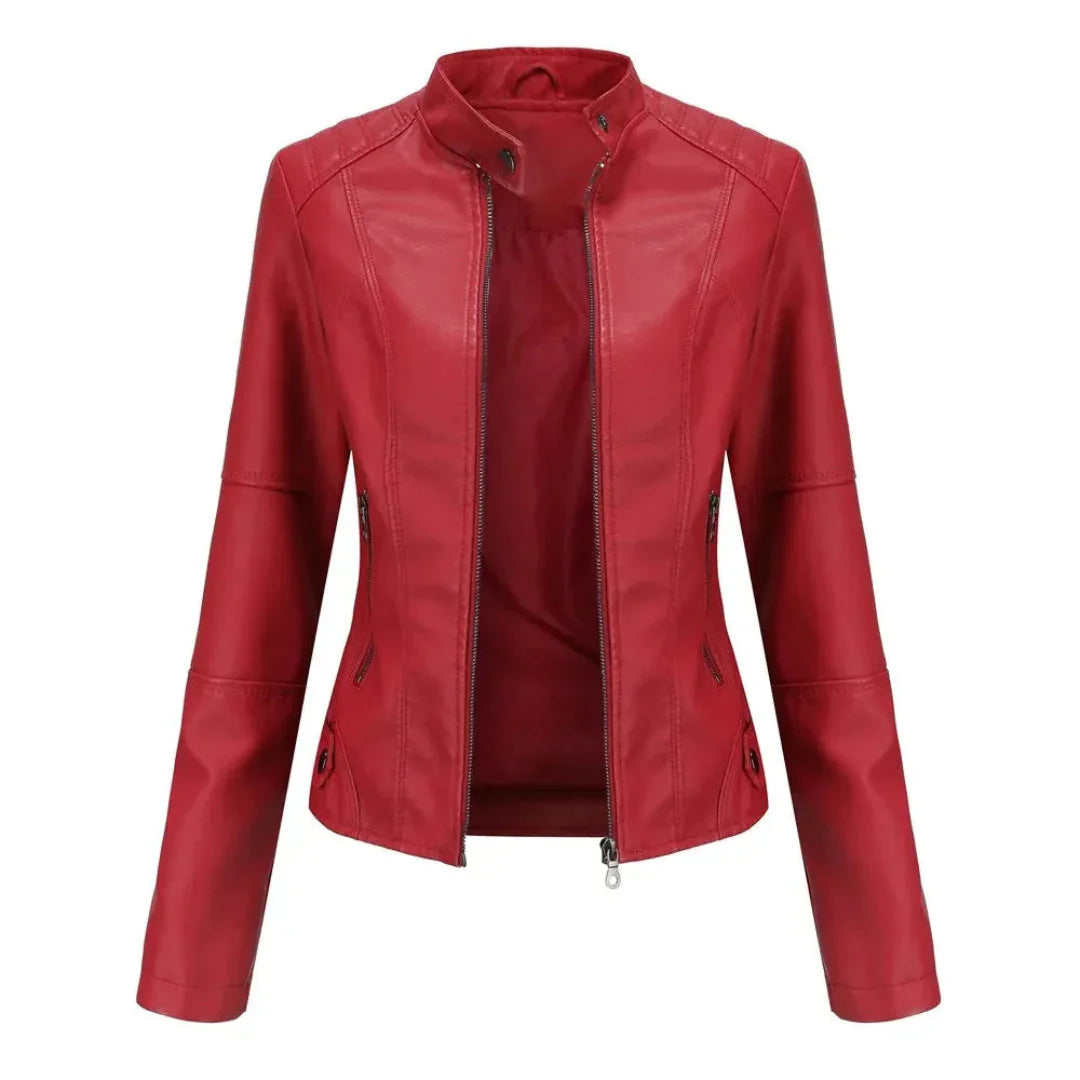 EB | Mandarin Kragen Lederjacke