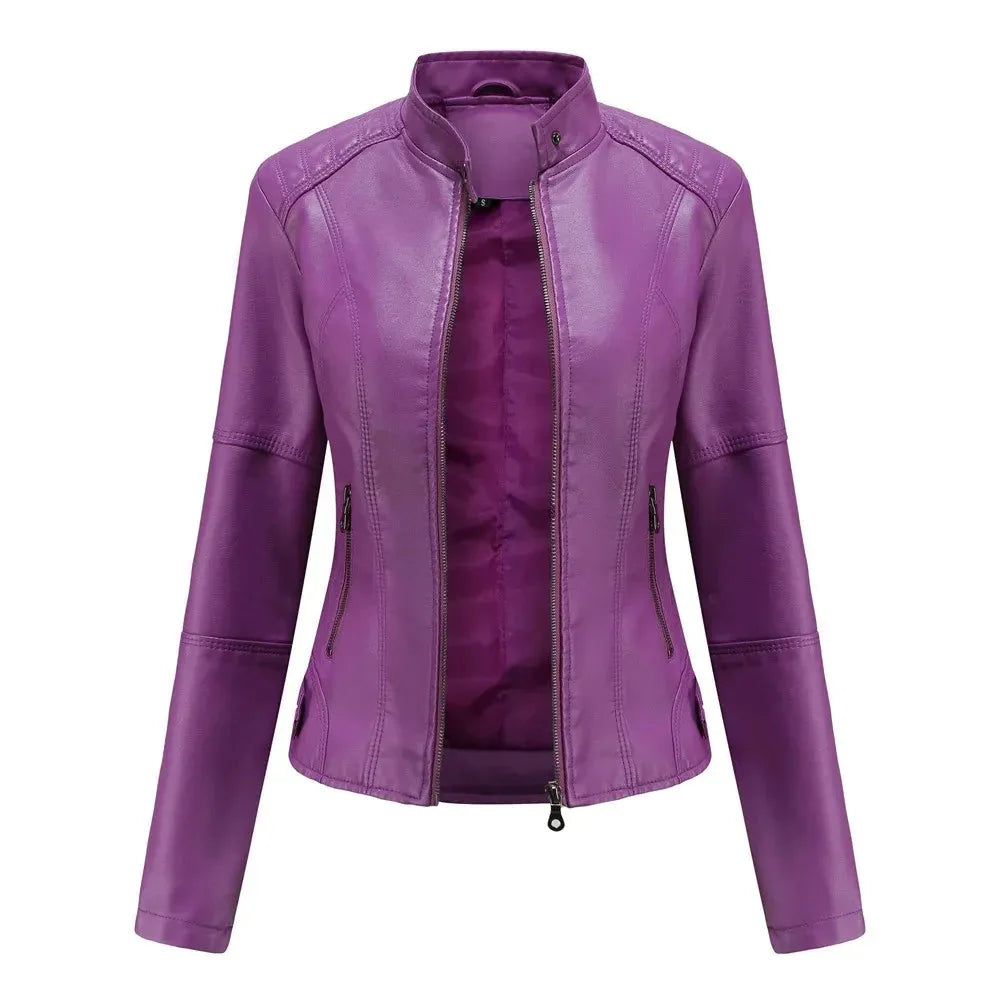 EB | Mandarin Kragen Lederjacke