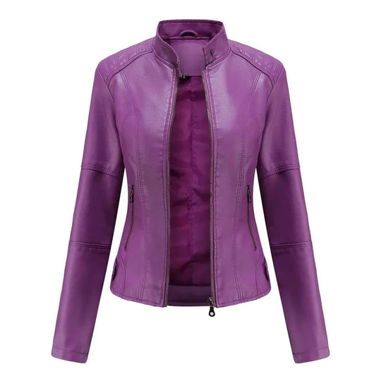 EB | Mandarin Kragen Lederjacke