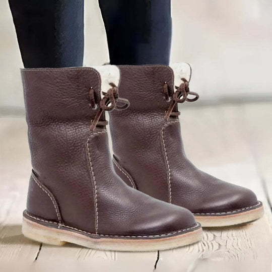 Warme wasserdichte rutschfeste Pelz-Schneestiefel EB