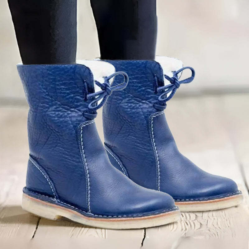 Warme wasserdichte rutschfeste Pelz-Schneestiefel EB