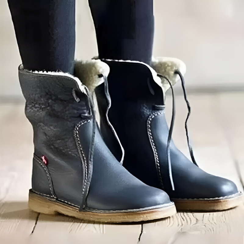 Warme wasserdichte rutschfeste Pelz-Schneestiefel EB