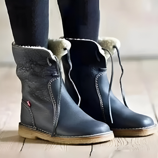 Warme wasserdichte rutschfeste Pelz-Schneestiefel EB