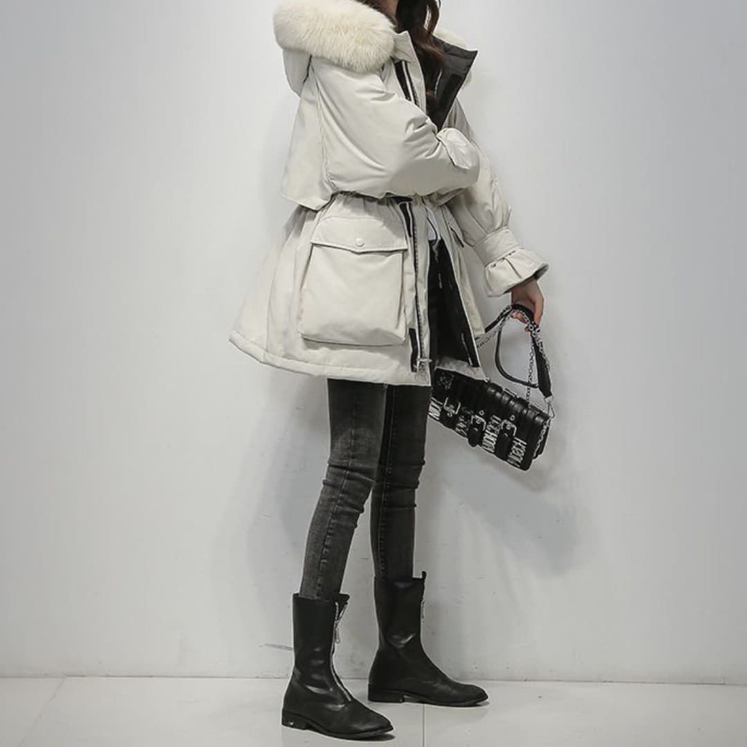 EB | Warmer Winterparka Mit Pelzkragen