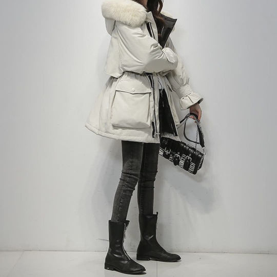EB | Warmer Winterparka Mit Pelzkragen