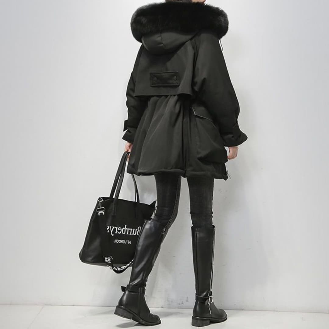 EB | Warmer Winterparka Mit Pelzkragen
