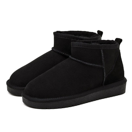 Winterstiefel - Slipper-Modell - Mit Fellfutter - Stiefeletten - Damenstiefel EB