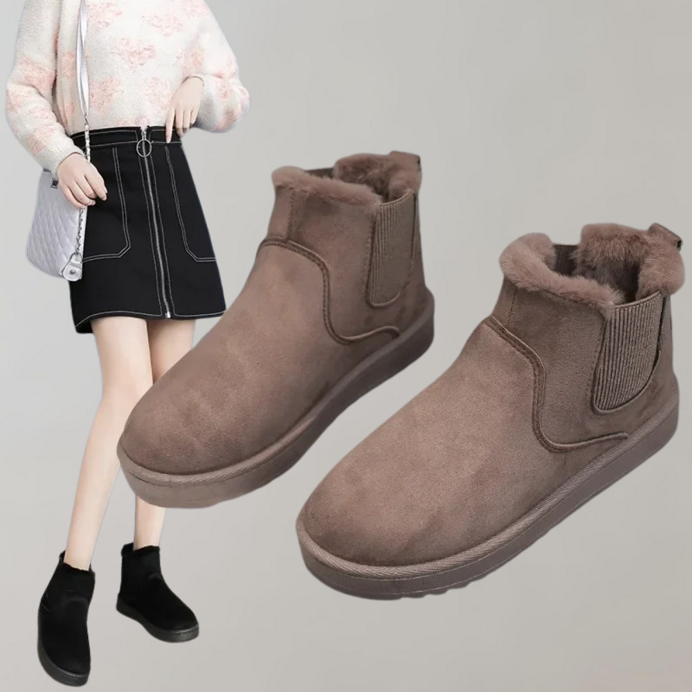 Winterstiefel | Slip-On | Fell | Stiefeletten | Damenstiefel EB