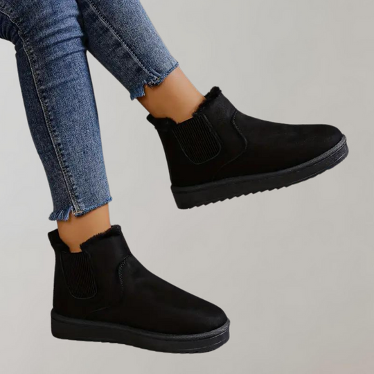 Winterstiefel | Slip-On | Fell | Stiefeletten | Damenstiefel EB