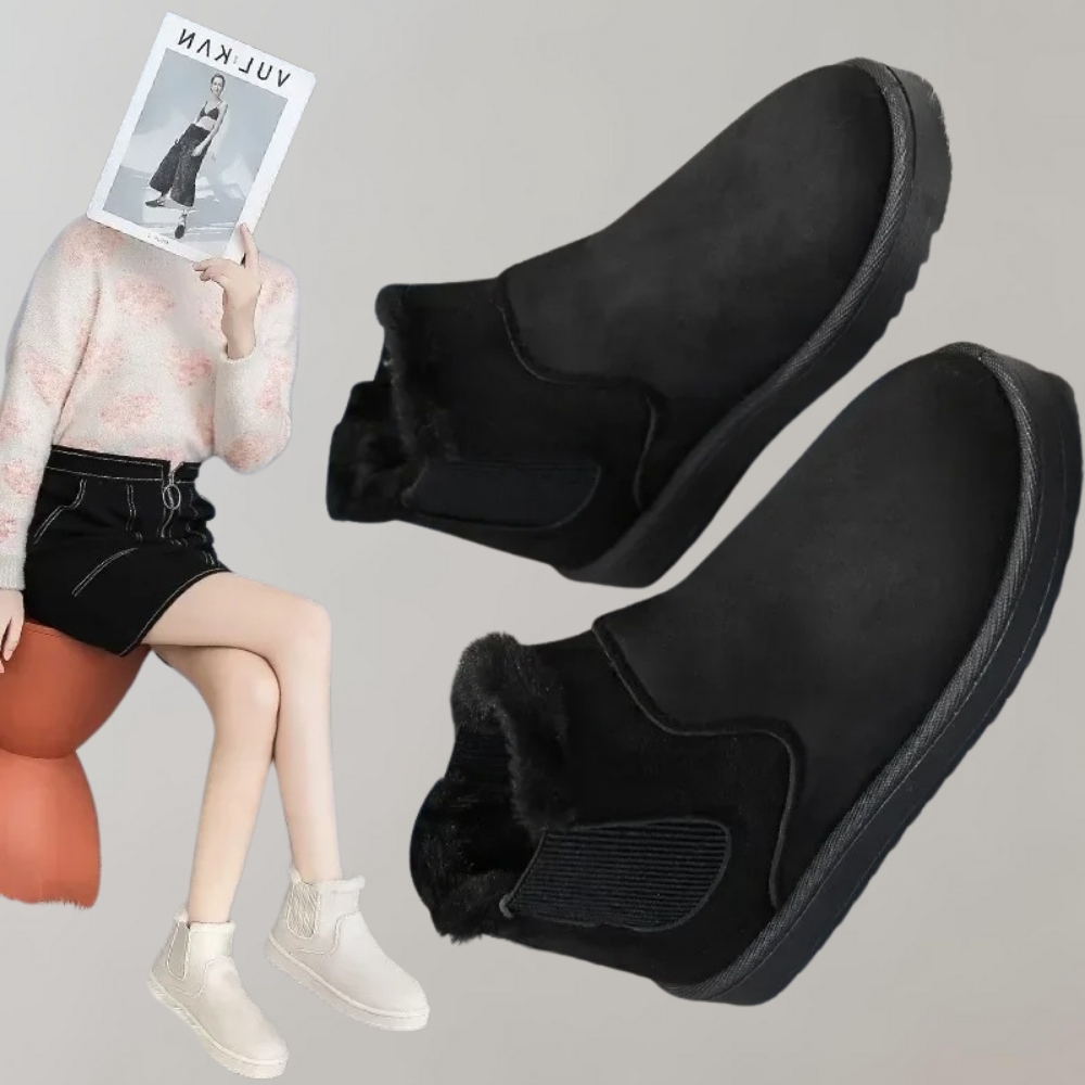 Winterstiefel | Slip-On | Fell | Stiefeletten | Damenstiefel EB