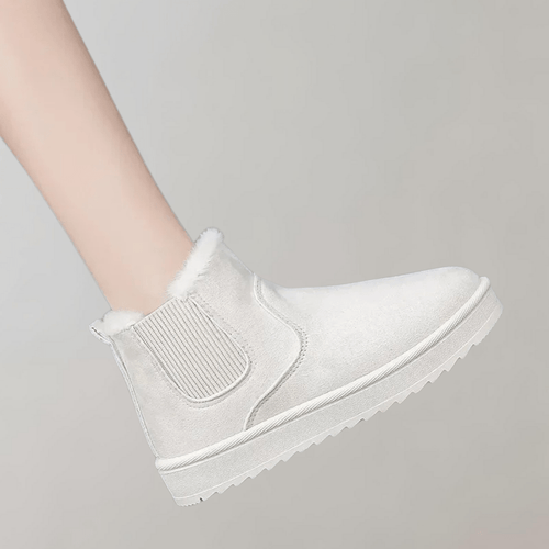 Winterstiefel | Slip-On | Mit Fell gefüttert | Knöchelstiefel | Damenstiefel EB