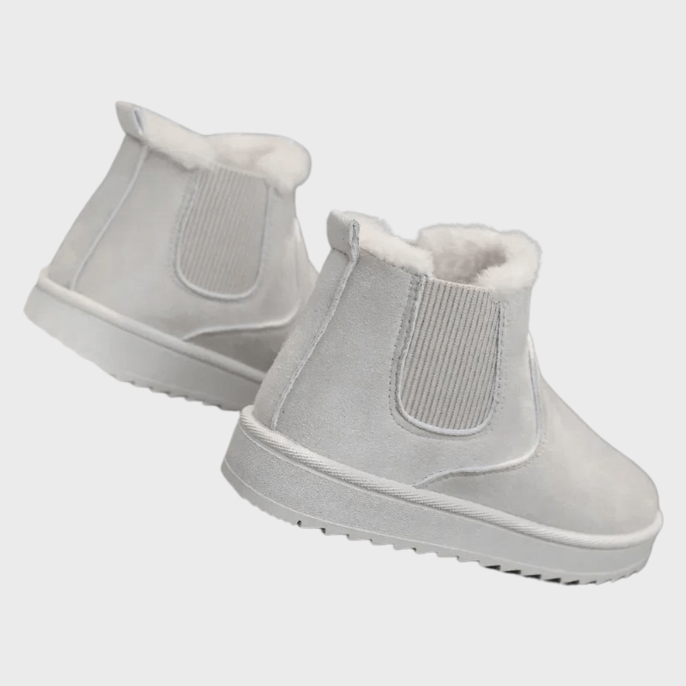Winterstiefel | Slip-On | Mit Fell gefüttert | Knöchelstiefel | Damenstiefel EB